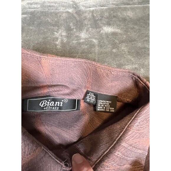 Biani Men's Shirt Button-Front Long Sleeve French Cuff Covered Buttons Size 2XL - Picture 4 of 8